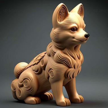 3D model Japanese hin dog (STL)